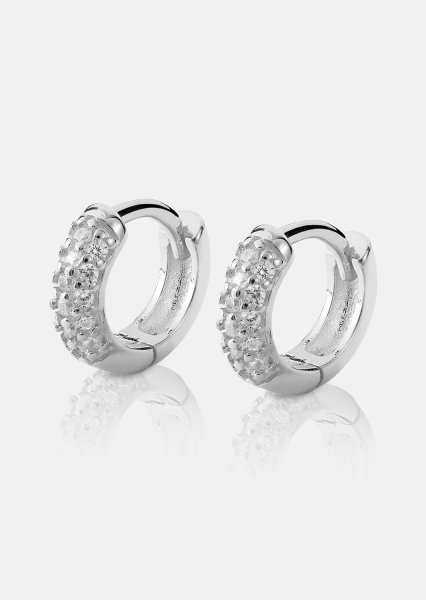 Ørering Shimmer Hoops - Forsølvet