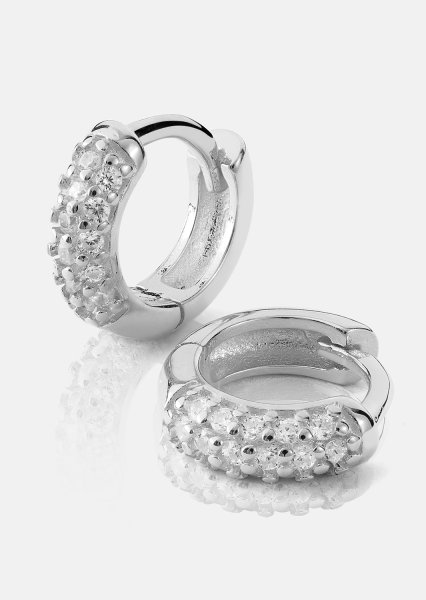Ørering Shimmer Hoops - Forsølvet
