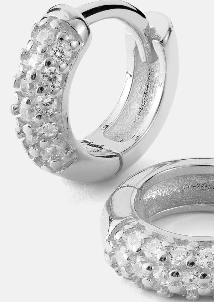 Ørering Shimmer Hoops - Forsølvet