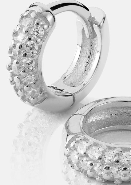Ørering Shimmer Hoops - Forsølvet