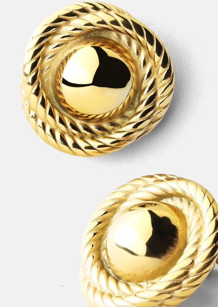 Ørering Regal Twist - 18k Forgyldt