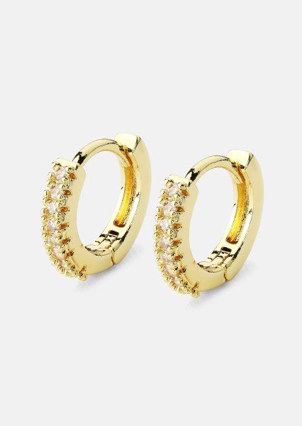 Ørering Aitana hvid - 18k Forgyldt