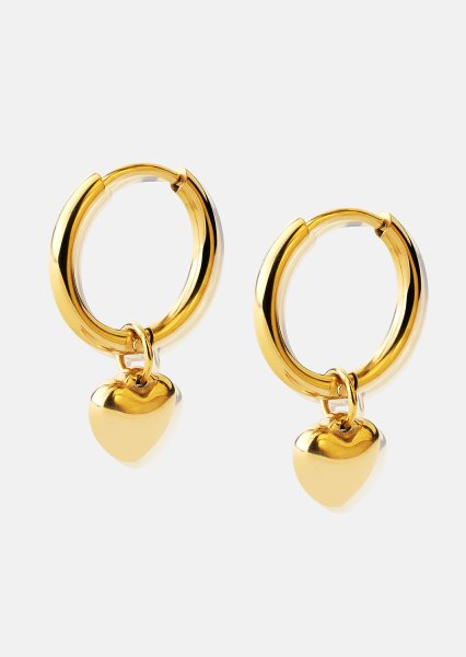 Ørering Heart Hug Hoops - 18k Gold Plated