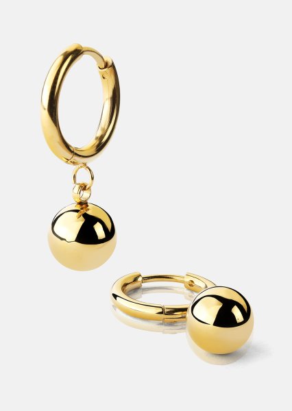 Ørering Golden Orbit Hoops - 18k Forgyldt