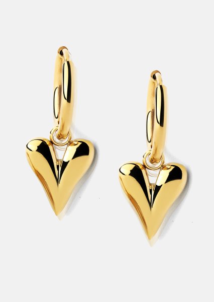Øreringe Heart Drop - 18k Forgyldte