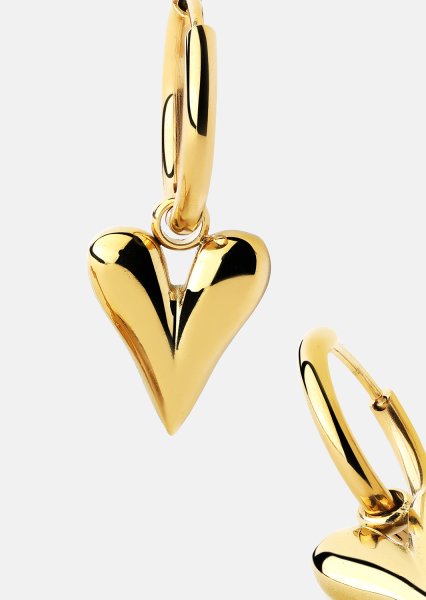 Øreringe Heart Drop - 18k Forgyldte