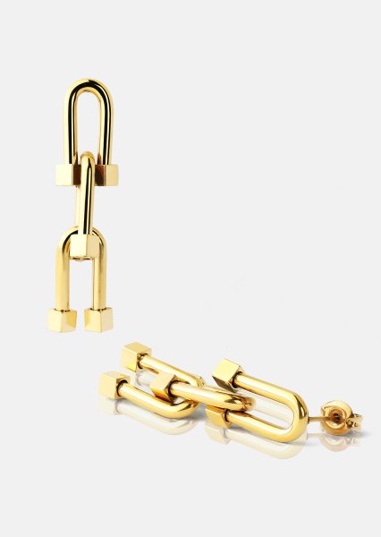 Øreringe Link Luxe – 18k Forgyldte