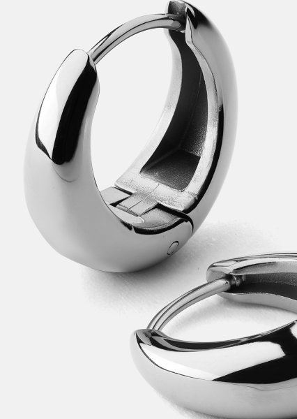 Øreringe Bold mini – Forsølvede