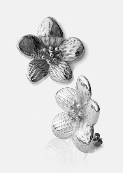 Øreringe Flora Shine – Forsølvede