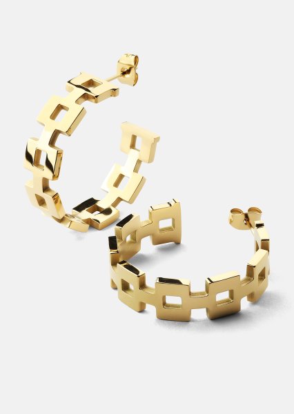 Ørering GeoHoops - 18k Forgyldt