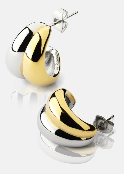 Ørering Dual Wave - 18k Forgyldt