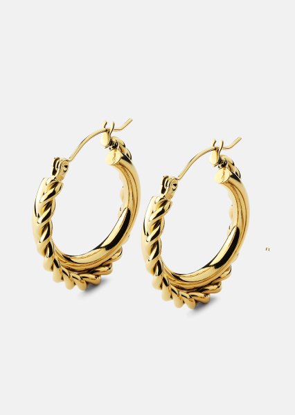 Øreringe Twist Elegance – 18k Forgyldte