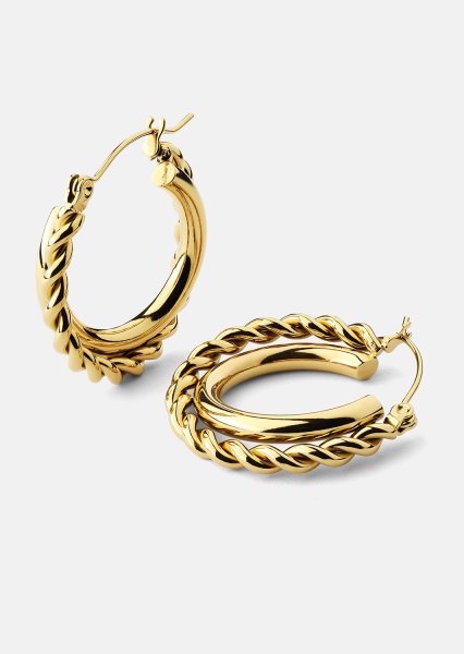 Øreringe Twist Elegance – 18k Forgyldte