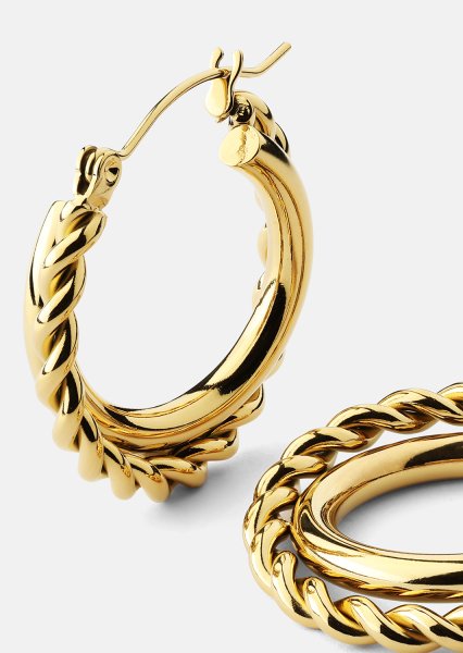 Øreringe Twist Elegance – 18k Forgyldte