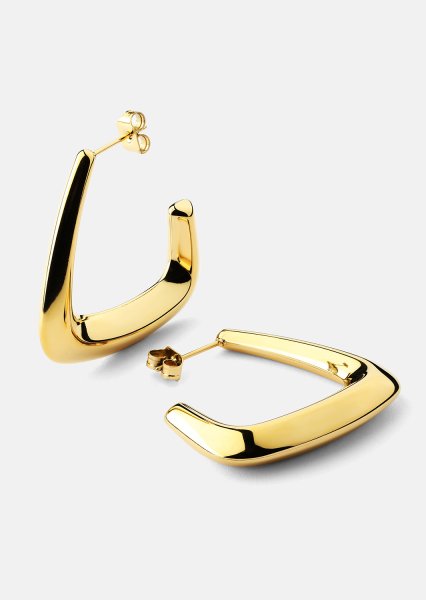 Øreringe Bold Curve – 18k Forgyldte