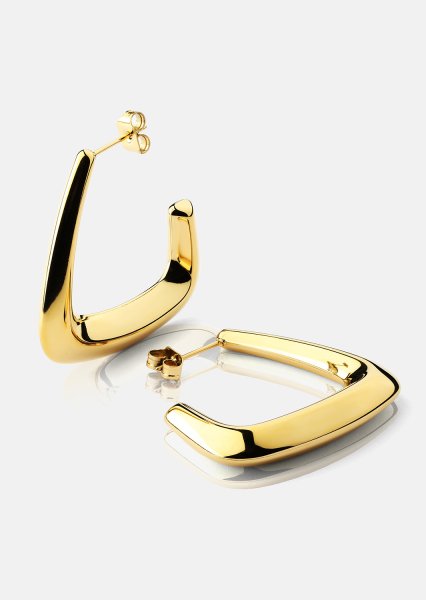 Øreringe Bold Curve – 18k Forgyldte