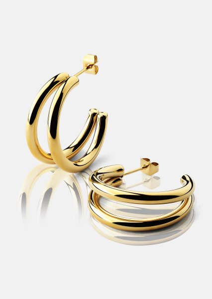 Ørering Dual - 18k Forgyldt