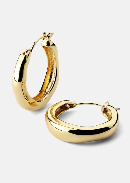 Ørering Mila Hoops - 18k Forgyldt