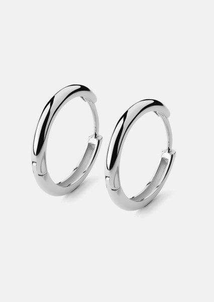 Ørering Shine Hoops - Forsølvet