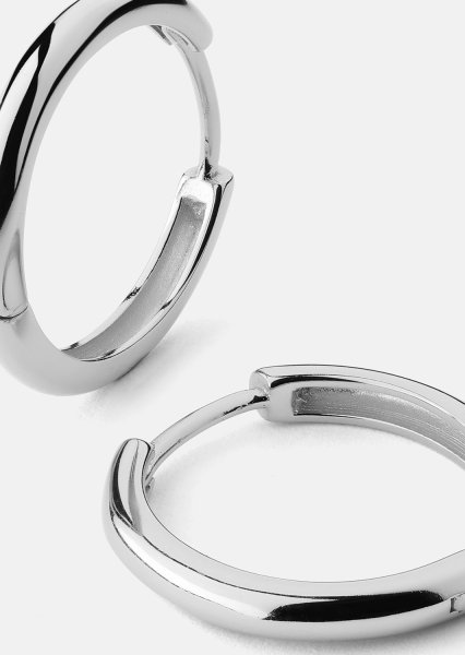 Ørering Shine Hoops - Forsølvet