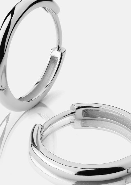 Ørering Shine Hoops - Forsølvet