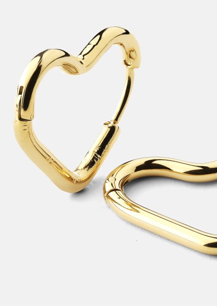 Ørering Heart's Embrace - 18k Forgyldt