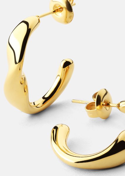 Ørering Flow Gleam - 18k Forgyldt