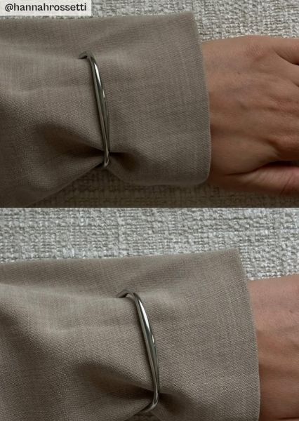 Armbånd Flow Cuff - Forsølvet