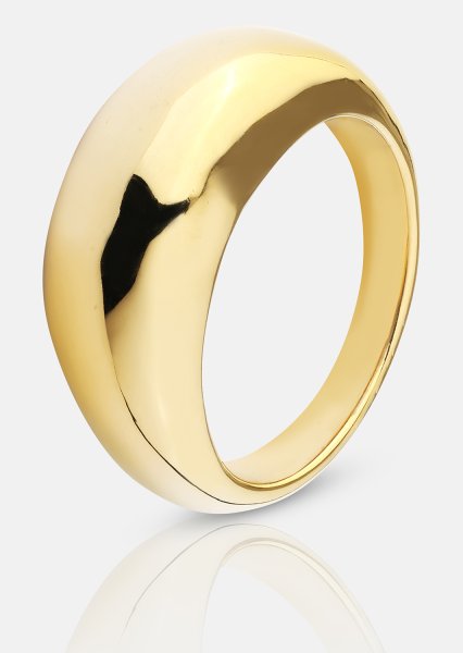 Golden Bold Ring - 18K Forgyldt