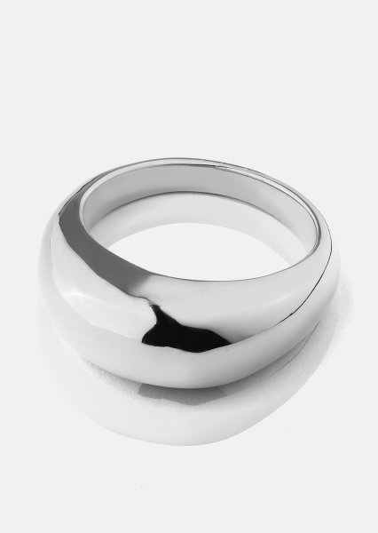 Golden Bold Ring - Forsølvet
