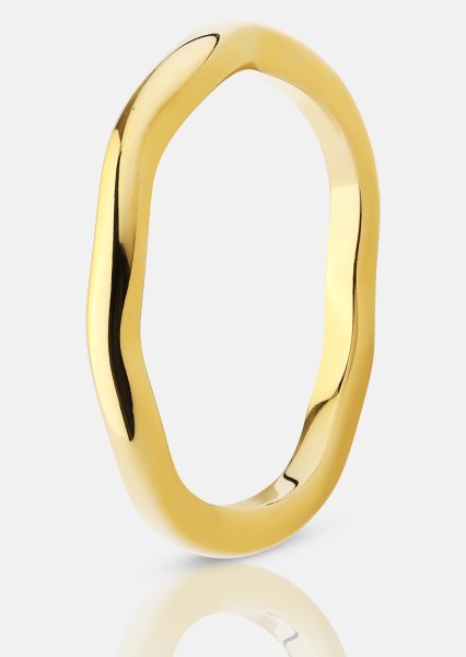 Ring Wave Gold - 18k guldbelagt