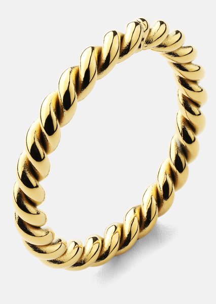 Ring Golden Twist - 18k guldbelagt