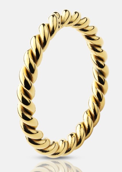 Ring Golden Twist - 18k guldbelagt