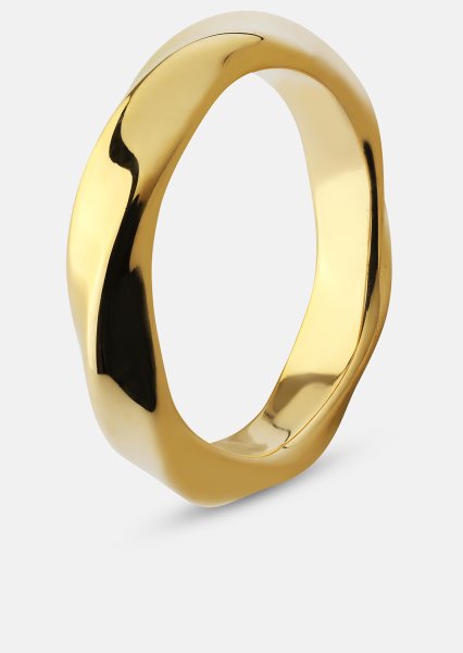 Ring Swirl - 18k guldbelagt