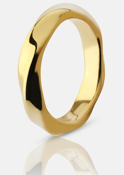 Ring Swirl - 18k guldbelagt