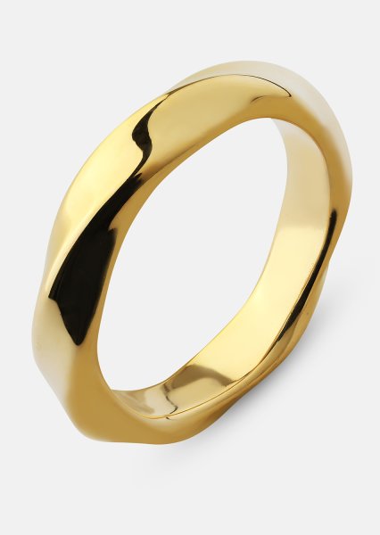 Ring Swirl - 18k guldbelagt