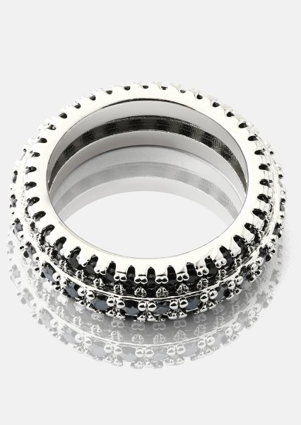 Ring Dark Crystal Shimmer - Forsølvet