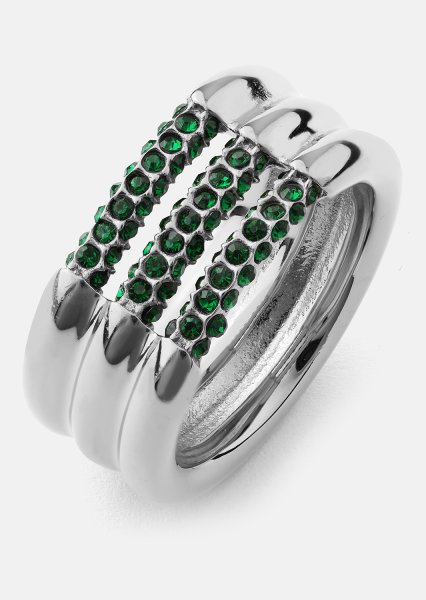 Ring Green Lumière - Forsølvet
