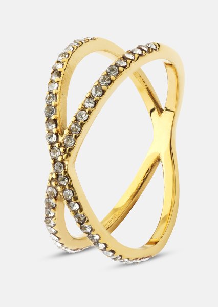 Ring Sparkle X - 18k guldbelagt