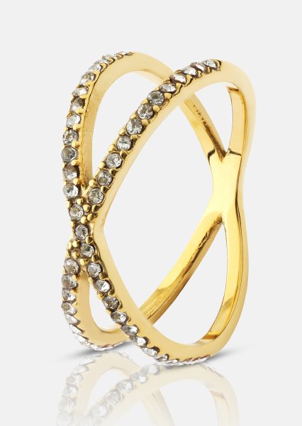 Ring Sparkle X - 18k guldbelagt