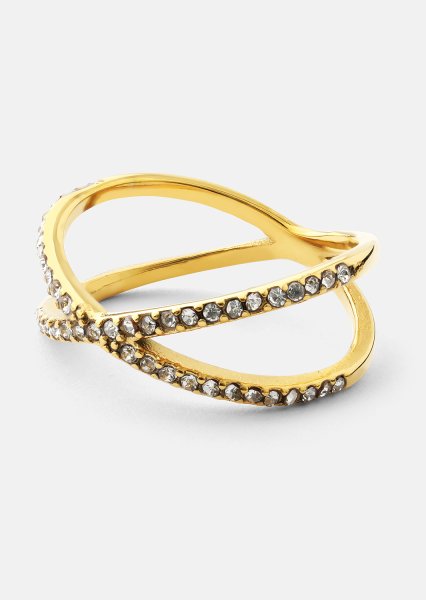 Ring Sparkle X - 18k guldbelagt