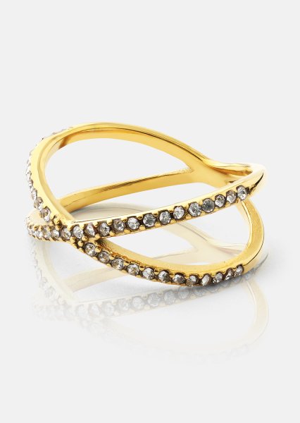 Ring Sparkle X - 18k guldbelagt