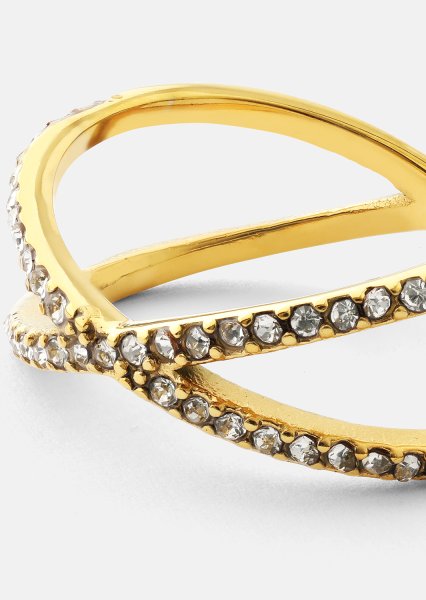Ring Sparkle X - 18k guldbelagt