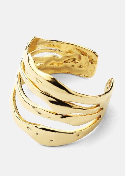 Ring Wave - 18k Forgyldt