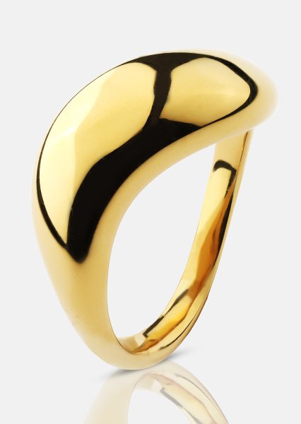 Ring Soft Curve - 18k Forgyldt