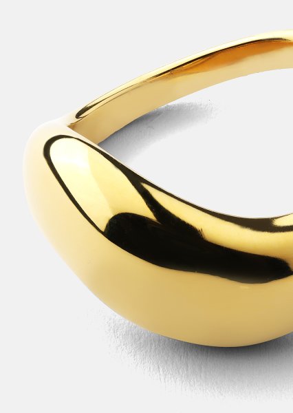 Ring Soft Curve - 18k Forgyldt