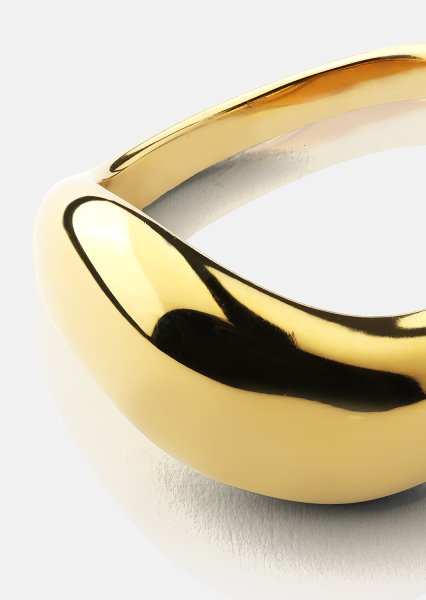 Ring Soft Curve - 18k Forgyldt