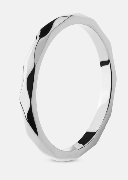 Ring Facet Gleam - Silver Plated