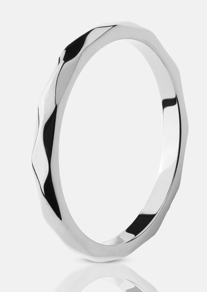 Ring Facet Gleam - Silver Plated