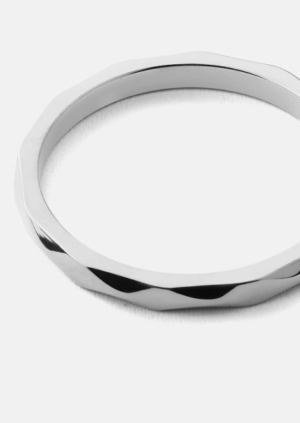 Ring Facet Gleam - Silver Plated
